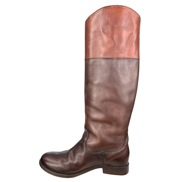 Frye Women’s Melissa D Ring Brown Logo Leather Riding Boot Size US 6.5 B - Picture 2 of 12